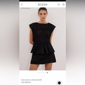 DISSH Black Eva Linen Skort